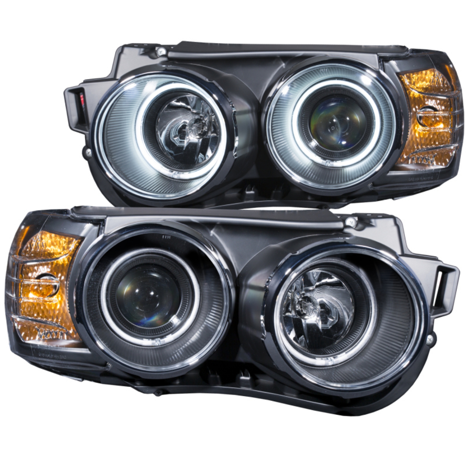 Picture of ANZO 2012-2015 Chevrolet Sonic Projector Headlights w- Halo Black CCFL