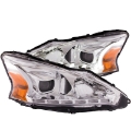 Picture of ANZO 2013-2014 Nissan Altima Projector Headlights w- Plank Style Design Chrome
