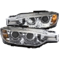 Picture of ANZO 2012-2015 BMW 3 Series Projector Headlights w- U-Bar Chrome