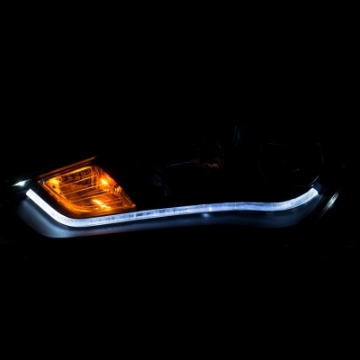 Picture of ANZO 2013-2015 Hyundai Genesis Projector Headlights w- Plank Style Design Black HID Compatible