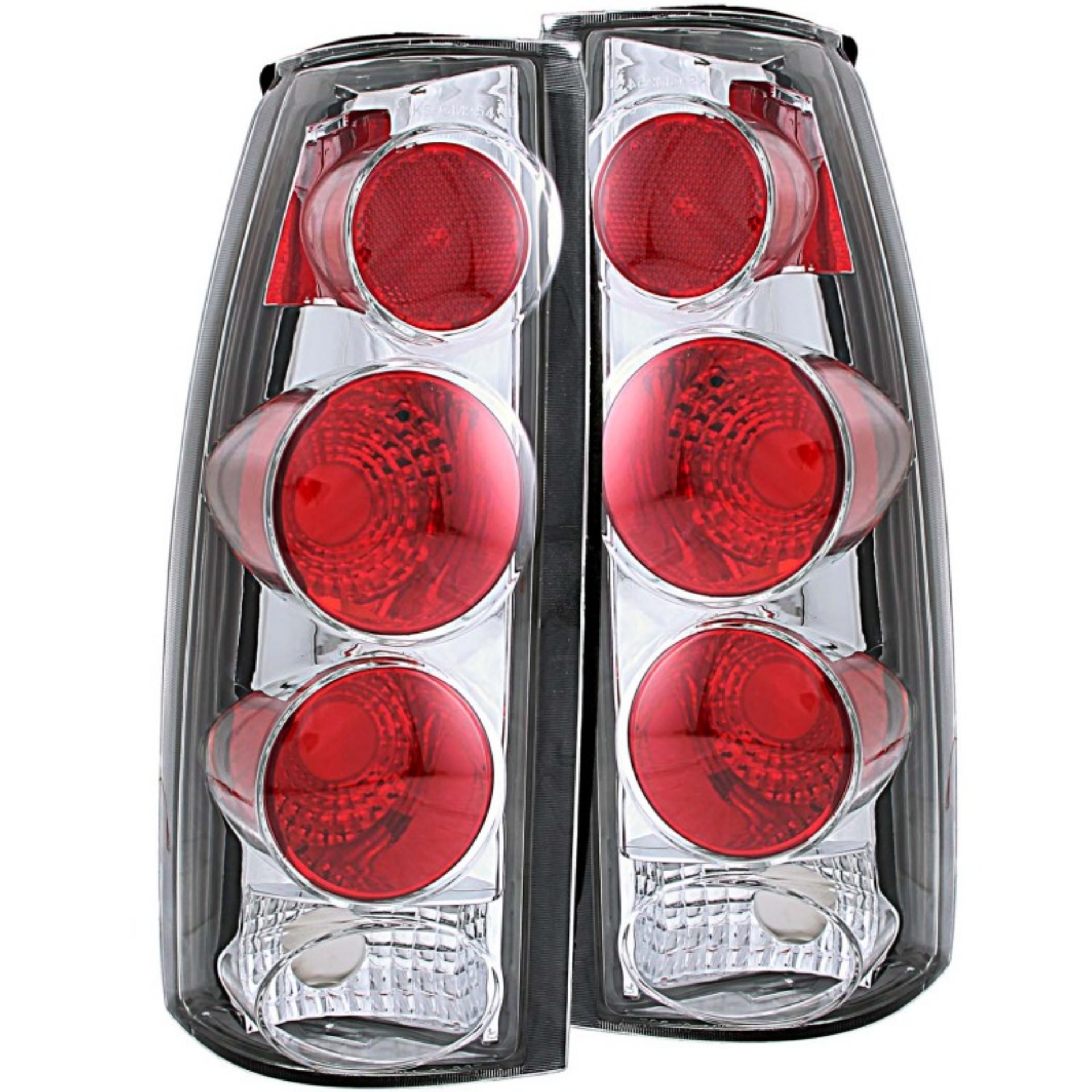 Picture of ANZO 1999-2000 Cadillac Escalade Taillights Chrome 3D Style