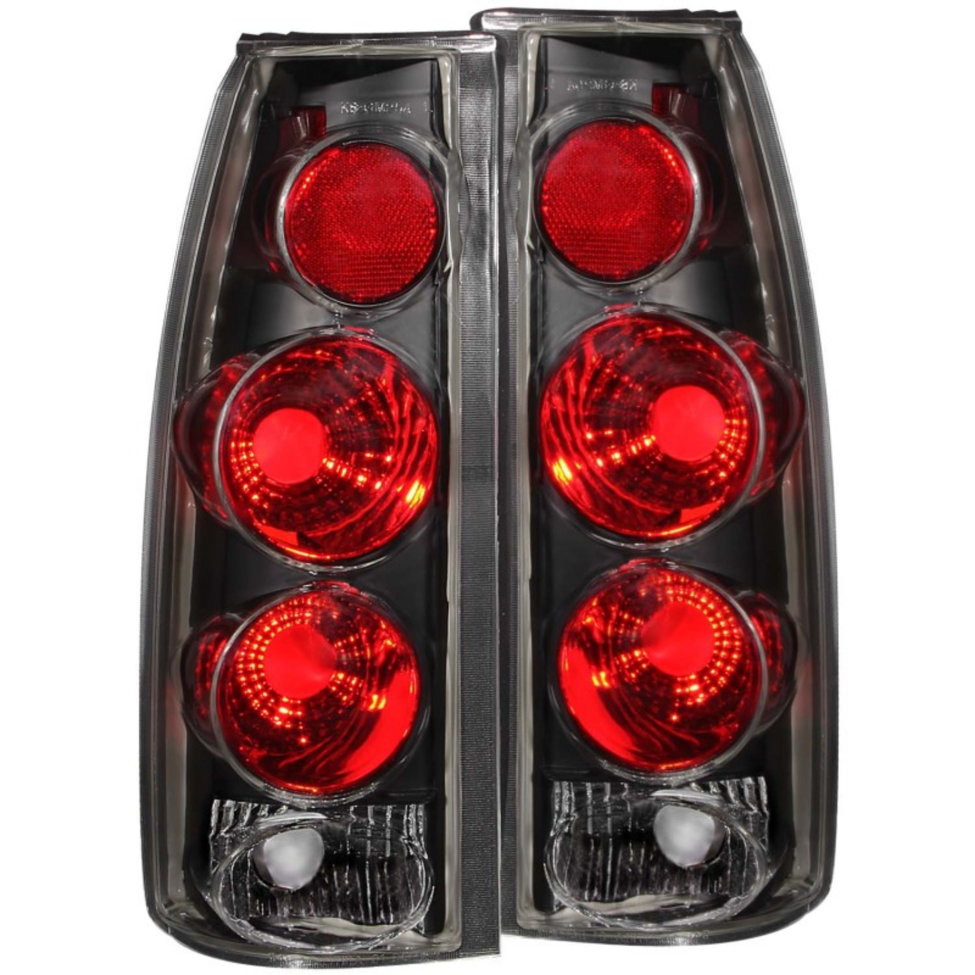 Picture of ANZO 1999-2000 Cadillac Escalade Taillights Black 3D Style