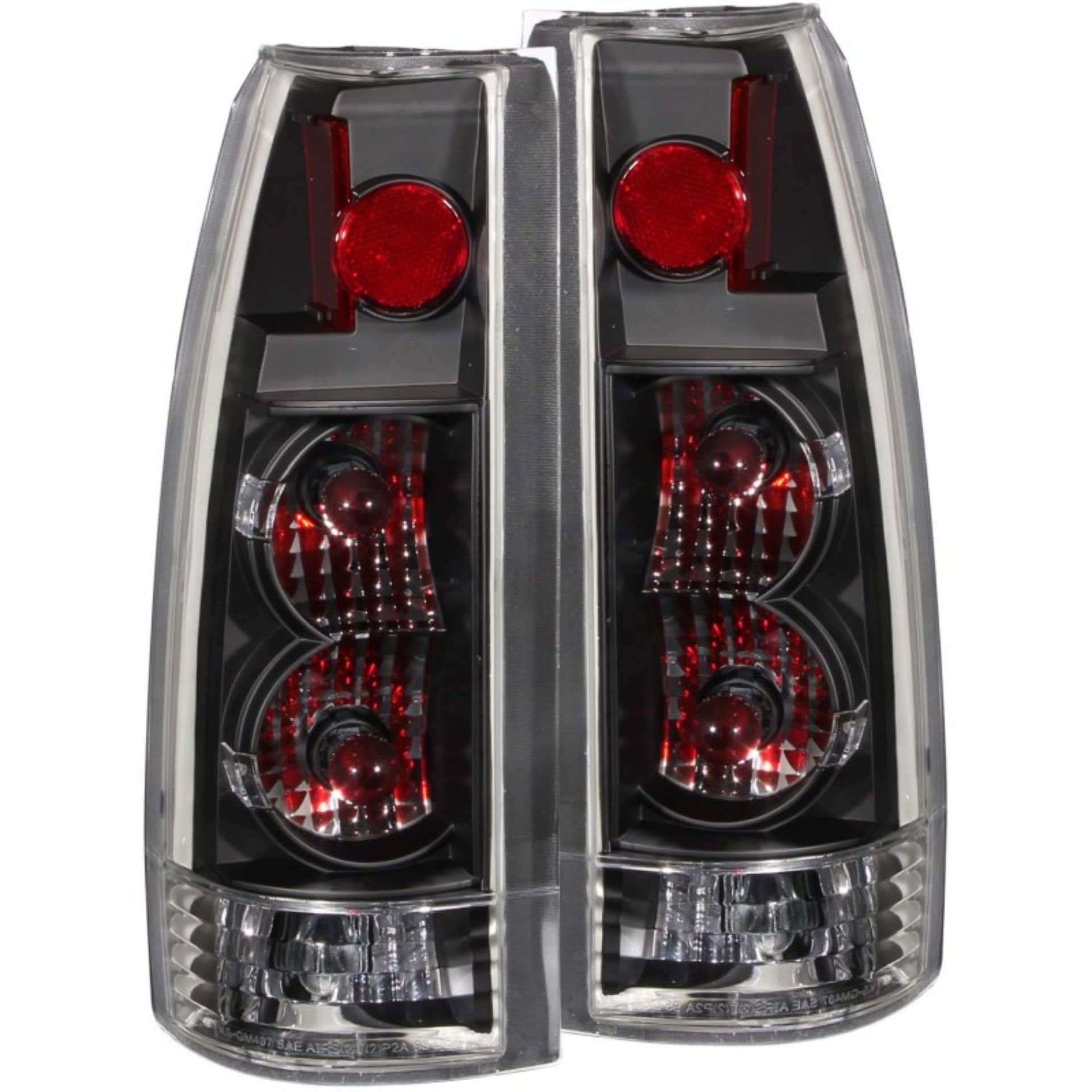 Picture of ANZO 1999-2000 Cadillac Escalade Taillights Black - New Gen