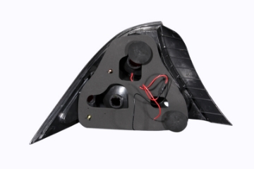 Picture of ANZO 2001-2003 Honda Civic Taillights Black w- Halo