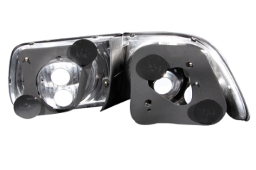 Picture of ANZO 1996-2000 Honda Civic Coupe Taillights Black