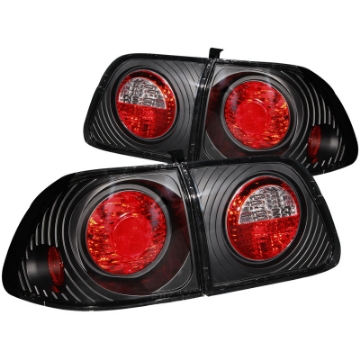 Picture of ANZO 1999-2000 Honda Civic Taillights Black