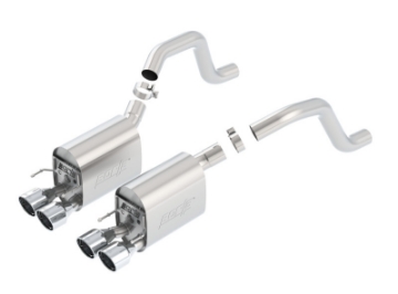 Picture of Borla 06-13 Chevy Corvette C6 ZO6-ZR1 Manual Trans S-Type II Rear Section Exht Dual Rd Rolled Tips
