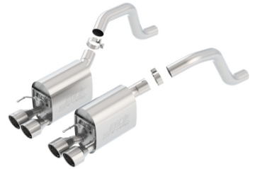 Picture of Borla 06-13 Chevy Corvette C6 ZO6-ZR1 Manual Trans S-Type II Rear Section Exht Dual Rd Rolled Tips