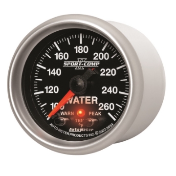 Picture of Autometer Sport-Comp II 52-4mm 100-260 Deg F Water Temp Peak & Warn w- Electronic Control Gauge