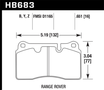 Picture of Hawk 08 Range Rover Sport LE - 06-09 Supercharged LTS Front Brake Pads