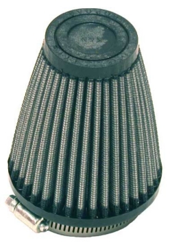 Picture of K&N Universal Rubber Filter 2 inch Top OD - 3-5 inch Base OD - 2-25 inch Flange ID - 4 inch Height