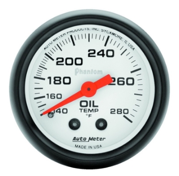 Picture of Autometer Phantom 52mm 140-280 Deg F Mechanical Oil Temperature Gauge