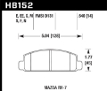 Picture of Hawk 84-91 Mazda RX-7 Blue 9012 Race Front Brake Pads