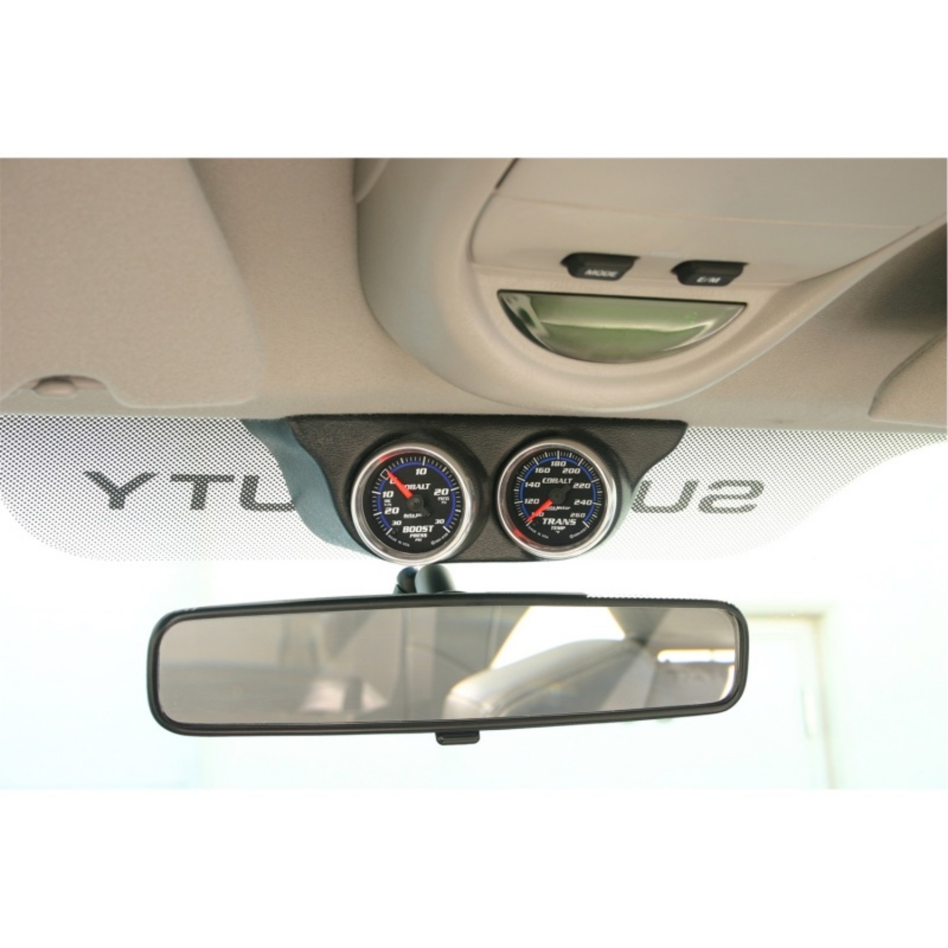 Picture of Autometer 99-04 Ford Super Duty - 03-07 Dodge Ram Black Dual Overhead Console Pod