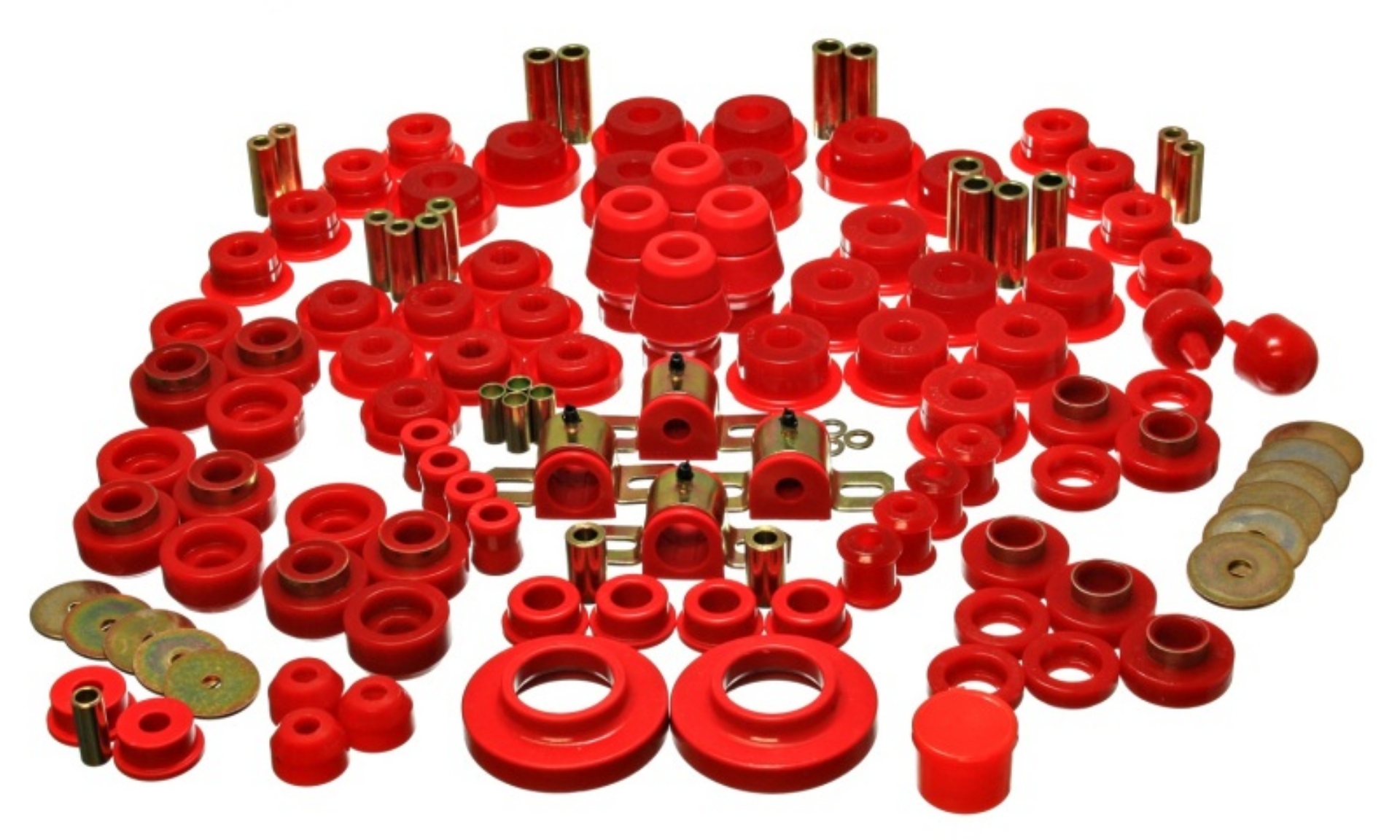 Picture of Energy Suspension 97-06 Jeep Wrangler TJ Red Hyper-Flex Master Bushing Set