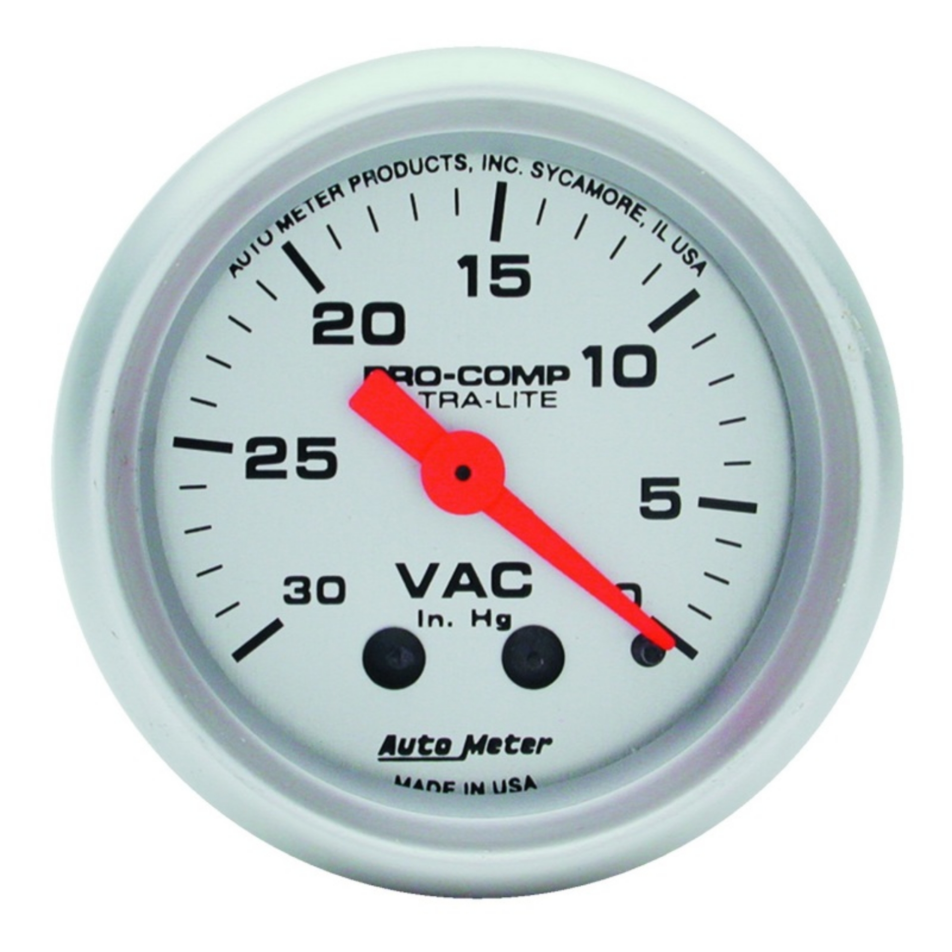 Picture of Autometer Ultra-Lite 52mm Mechanical Vacuum Gauge 30INHG