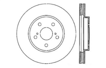 Picture of StopTech 02 Lexus ES 250-300-330-350 - 05-07 Toyota Avalon Slotted & Drilled Left Front Rotor