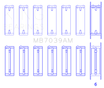 Picture of King Engine Bearings BMW M51-M57 Main Bearing Set - Size STD