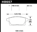 Picture of Hawk 07-10 Ford Edge - Lincoln MKX - Mazda CX-7-CX-9 HPS Street Rear Brake Pads