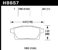 Picture of Hawk 07-10 Ford Edge - Lincoln MKX - Mazda CX-7-CX-9 HPS Street Rear Brake Pads