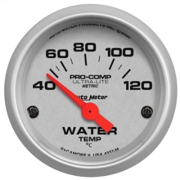 Picture of Autometer Ultra-Lite 52mm 40-120 Deg C Short Sweep Electronic Water Temp Gauge