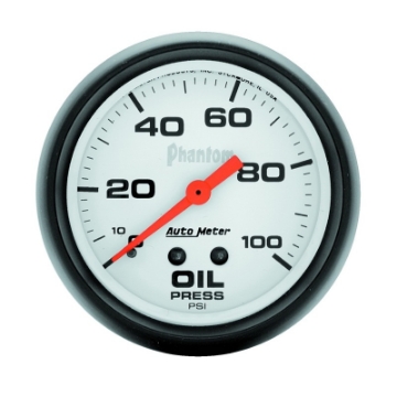 Picture of Autometer Phantom 66-7mm 0-100 PSI Mechanical Oil Pressure Gauge