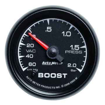 Picture of Autometer ES 52mm 60cm-Hg - 2-0 Bar Mechanical Boost-Vacuum Gauge