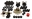 Picture of Energy Suspension 80-86 Jeep CJ7 Black Hyper-Flex Master Bushing Set