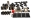 Picture of Energy Suspension 67-79 GM Camaro-Firebird w- Multi Leaf Springs Black Hyper-Flex Master Bushing Set