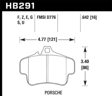 Picture of Hawk 98 Porsche 911 Targa Front - 03-05 911 GT2 - 04-05 911 GT3 Rear DTC-70 Race Brake Pads