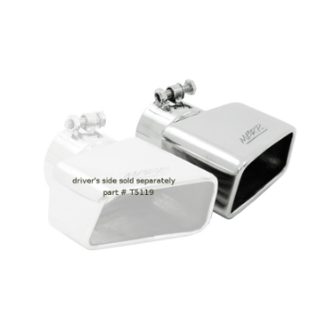 Picture of MBRP Universal Tip 4-50in x 2-75in ID Rectangle Angled Cut 3in OD Inlet 7in Lgth T304 Passenger Side