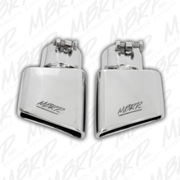 Picture of MBRP Universal Tip 4-50in x 2-75in ID Rectangle Angled Cut 3in OD Inlet 7in Lgth T304 Passenger Side