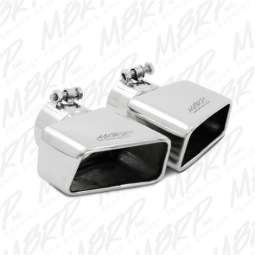 Picture of MBRP Universal Tip 4-50in x 2-75in ID Rectangle Angled Cut 3in OD Inlet 7-75in Lgth T304 Driver Side