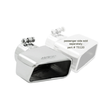 Picture of MBRP Universal Tip 4-50in x 2-75in ID Rectangle Angled Cut 3in OD Inlet 7-75in Lgth T304 Driver Side