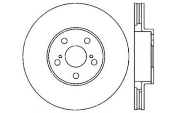 Picture of StopTech 03-08 Pontiac Vibe - 05-09 Scion tc Left Front Slotted & Drilled Rotor