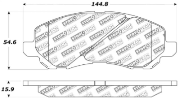 Picture of StopTech Performance 07-10 Jeep Compass-Patriot - 01-09 Mitsubishi Eclipse Front Brake Pads