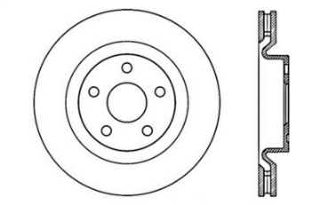 Picture of StopTech 08-09 Pontiac G8 Slotted & Drilled Front Left Rotor