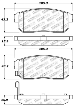 Picture of StopTech Performance 11-00-02 Infiniti G20-10-00-04 I30-I35 Rear Brake Pads
