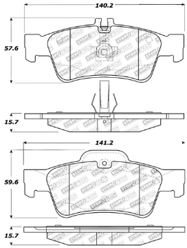 Picture of StopTech Performance Mercedes Benz Rear Brake Pads