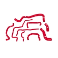 Picture of Mishimoto 99-05 Volkswagen Golf 1-8T Red Silicone Hose Kit
