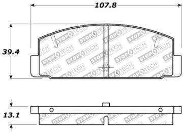 Picture of StopTech Performance 89-95 Mazda RX7 - 03-05 Mazda 6 Rear Brake Pads