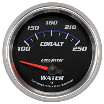 Picture of Autometer Cobalt 66mm 100-250 Degree F Electric Water Temperature Gauge