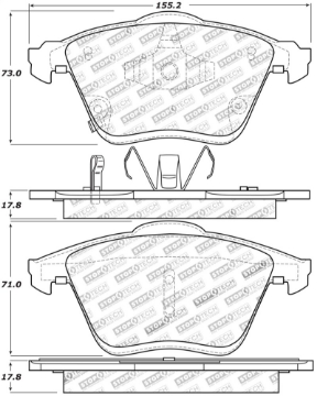 Picture of StopTech Performance 06-07 Mazda 6 Front Brake Pads