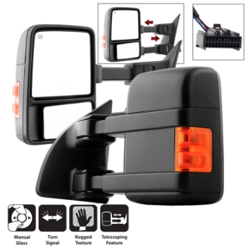 Picture of xTune 99-15 Ford SuperDuty L-R Manual Extendable - Manual Adjust Mirror MIR-FDSD08S-MA-AM-SET