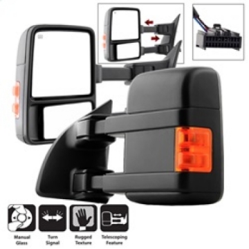 Picture of xTune 99-15 Ford SuperDuty L-R Manual Extendable - Manual Adjust Mirror MIR-FDSD08S-MA-AM-SET