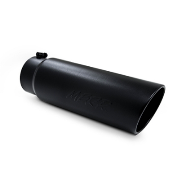 Picture of MBRP Universal Tip 6in OD Angled Rolled End 5in Inlet 18in Length Black Finish Exhaust