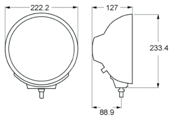 Picture of Hella Rallye 4000 Series Chrome Euro Beam 12V Halogen Lamp with Position Lamp