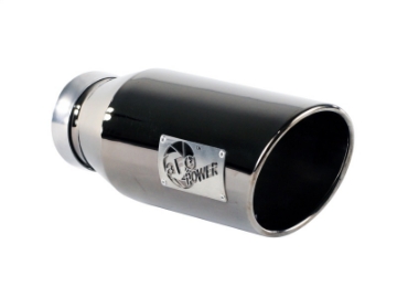 Picture of aFe MACHForce XP Exhausts Tips SS-304 EXH Tip 4In x 6Out x 15L Bolt-On blk chrome