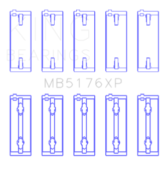 Picture of King Mitsubishi 4G91-4G92-4G93 16V Size STD XP - Series Performance Main Bearing Set