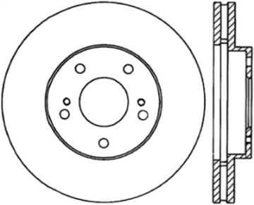 Picture of StopTech Power Slot 6-89-96 Nissan 300ZX Slotted & Drilled Right Front Rotor
